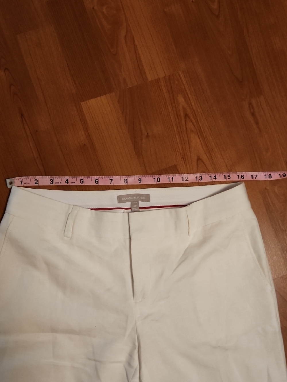 Banana Republic Cream Wide-Leg Linen-Blend Pants - Picture 3 of 10
